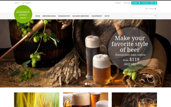 Brewery Responsive PrestaShop Teması