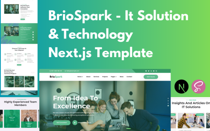 BrioSpark - BT Çözümleri ve Teknoloji NextJS Şablonu