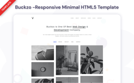 Buckzo - Duyarlı Minimal Web Sitesi Şablonu