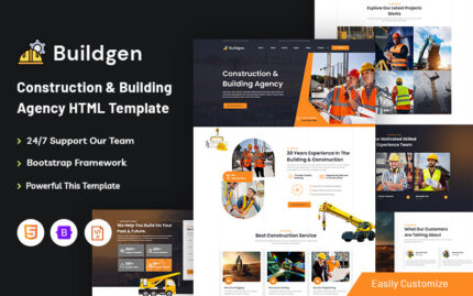 Buildgen - İnşaat ve Yapı Ajansı HTML5 Şablonu