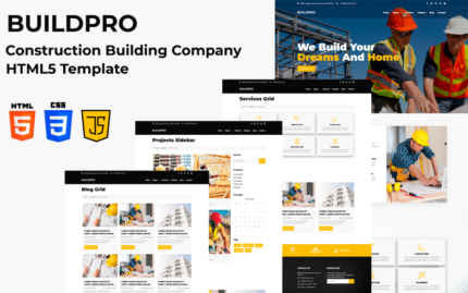 BUILDPRO - İnşaat Yapı Şirketi HTML5 Şablonu