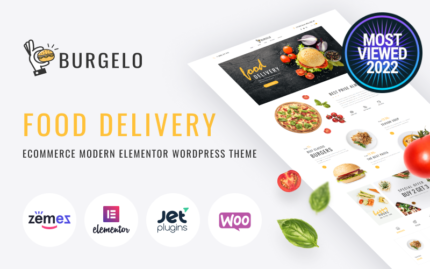 Burgelo - Food Delivery ECommerce Modern Elementor WooCommerce Teması