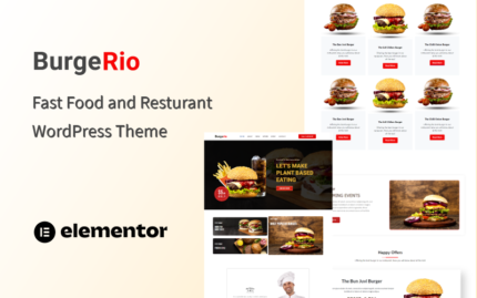 Burger - Fast Food ve Restoran Tek Sayfa WordPress Teması