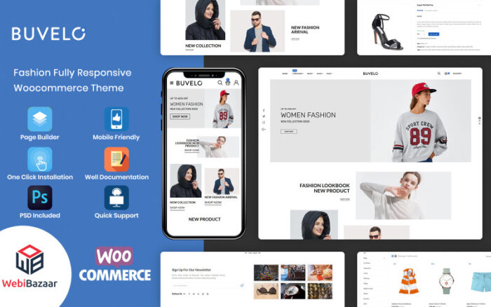 Buvelo - Çok Amaçlı Moda Mağazası WooCommerce Teması