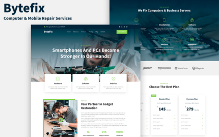 Bytefix - Bilgisayar ve Mobil Onarım Hizmetleri HTML5 Açılış Sayfası