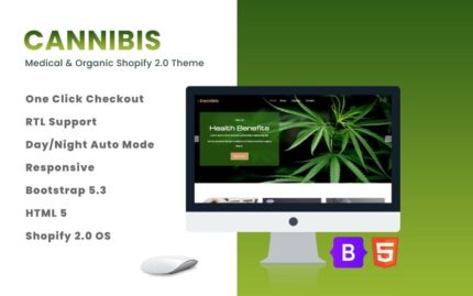 Cannibis - Tıbbi, CBD, Kenevir ve Organik Shopify 2.0 Teması