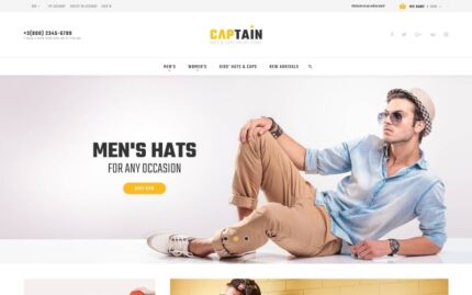 Captain - Hats and Caps Online Mağazası Magento Teması