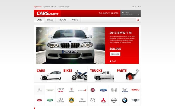 Car Dealer Responsive Magento Teması