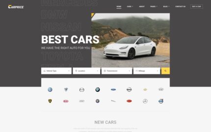 Carprice - Otomobil Bayilik Web Sitesi Şablonu