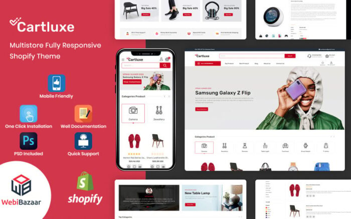 Cartluxe - Minimal Modern Mulistore Shopify Teması