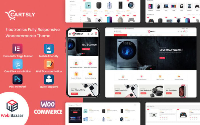 Cartsly - Elektronik Çok Amaçlı E-ticaret WooCommerce Teması