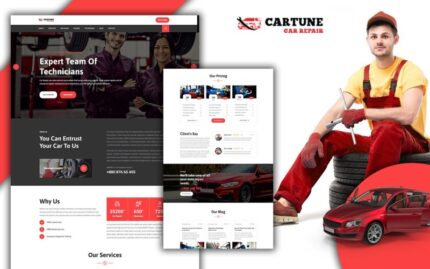 Cartune Araba Tamir Hizmetleri Açılış Sayfası HTML5 Şablonu