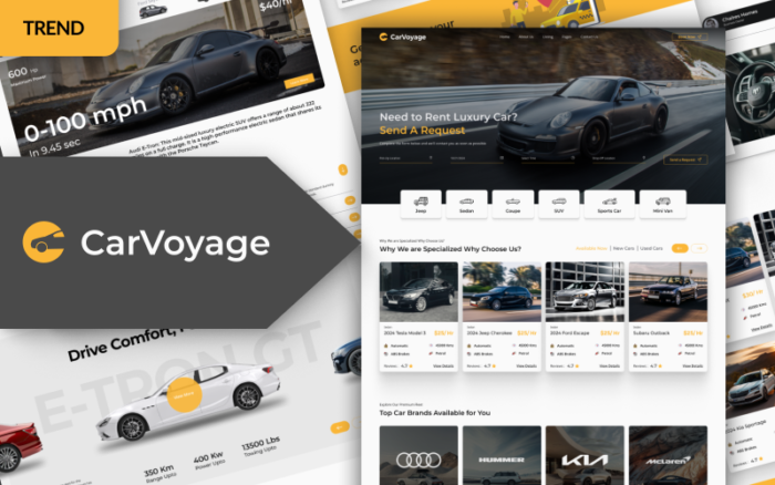 Carvoyage - Araba Kiralama ve Rezervasyon HTML Şablonu