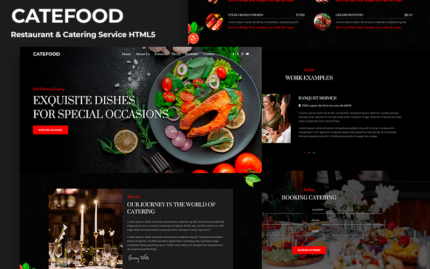 Catefood - Restoran ve Catering Hizmeti HTML5 Açılış Sayfası