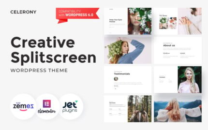 Celerony - Creative Splitscreen WordPress Elementor Teması