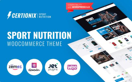 Certionix - Woocommerce ve Elementor WooCommerce Temalı Spor Beslenme Web Sitesi Şablonu