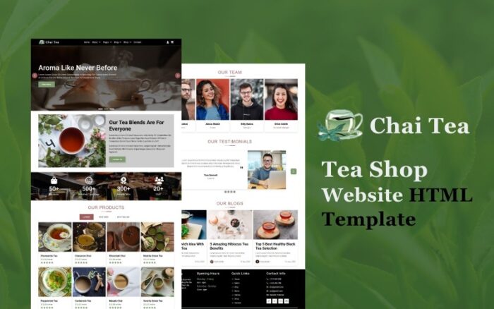 Chai Tea - Çay Dükkanı HTML5 Web Sitesi Şablonu