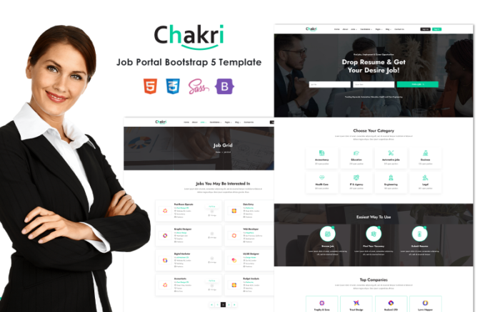 Chakri - İş Portalı Önyükleme 5 Web sitesi şablonu