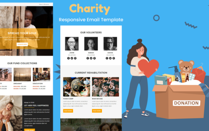 Charity – Çok Amaçlı Duyarlı E-posta Şablonu