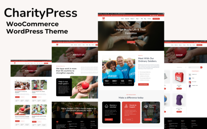 CharityPress: Hayır Kurumları ve Kâr Amacı Gütmeyen Kuruluşlar için WooCommerce WordPress Teması