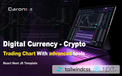 Chartsa - Gelişmiş Araçlarla Kripto Ticaret Tablosu React Next JS ve Tailwind Şablonu