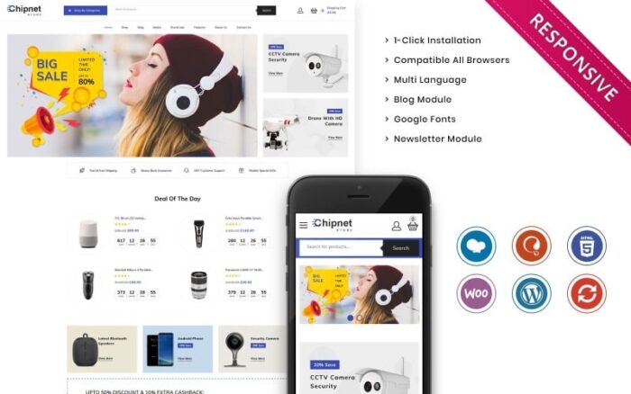 Chipnet - Elektronik WooCommerce Duyarlı Teması