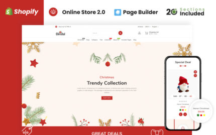 Christal Christmas Store Shopify Teması