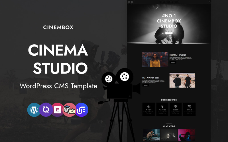 Cinembox - Sinema Stüdyosu WordPress Elementor Teması