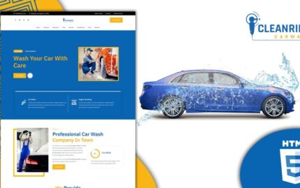 Cleanride Oto Yıkama Hizmetleri Açılış Sayfası Web Sitesi Şablonu