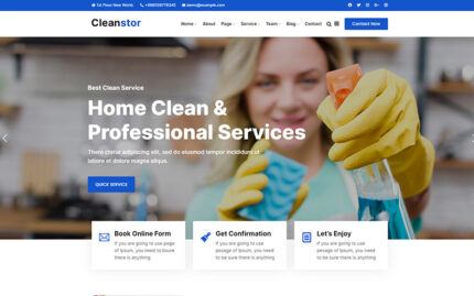 Cleanstor - Temizlik Şirketi HTML5 Web Sitesi Şablonu