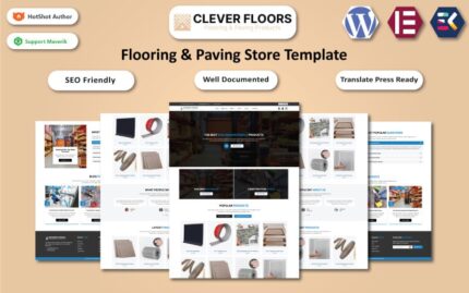 Clever Floors - Döşeme ve Kaplama Ürünleri Mağazası WooCommerce Elementor Şablonu