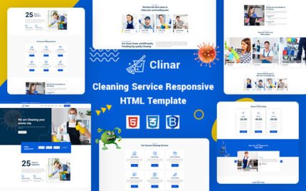 Clinar – Bakım ve Temizlik Hizmeti Web Sitesi Şablonu