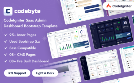 CodeByte – Codeigniter Saas Yönetici Kontrol Paneli Önyükleme Şablonu