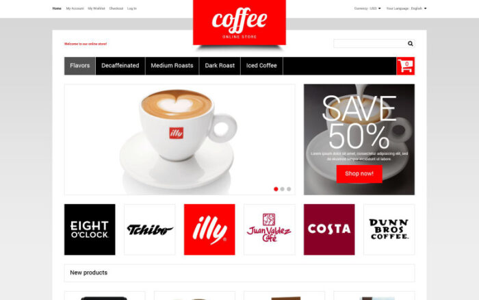 Coffee Store Magento Teması