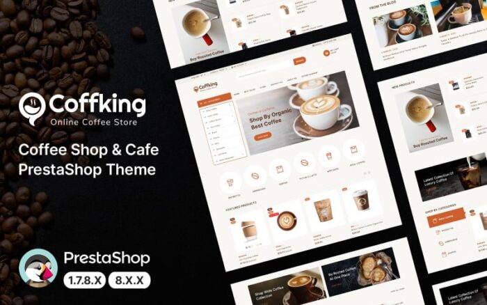 Coffking - Kahve, Çikolata ve Unlu Mamüller PrestaShop Teması