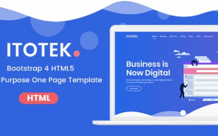 Çok Amaçlı Bootstrap 4 HTML 5 Açılış Sayfası Şablonu