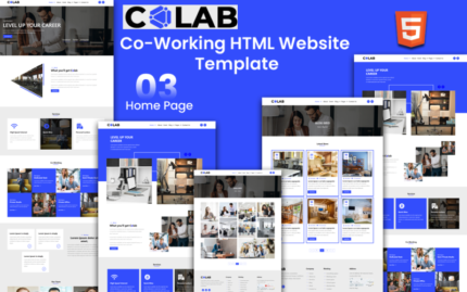 Colab - Ortak Çalışma HTML Web Sitesi Şablonu