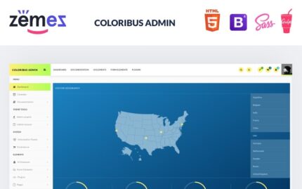 Coloribus Admin - Çok Fonksiyonlu Kontrol Paneli Temiz Yönetici Şablonu