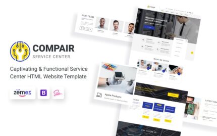 Compair - Hizmet Merkezi Çok Sayfalı HTML5 Web Sitesi Şablonu