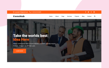 Consthub - İşletme Web Sitesi HTML Şablonu