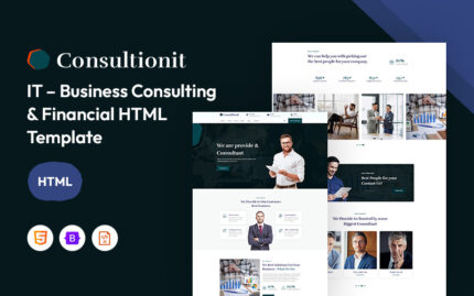 Consultionit – İşletme Danışmanlığı ve Finansal Duyarlı Web Sitesi Şablonu