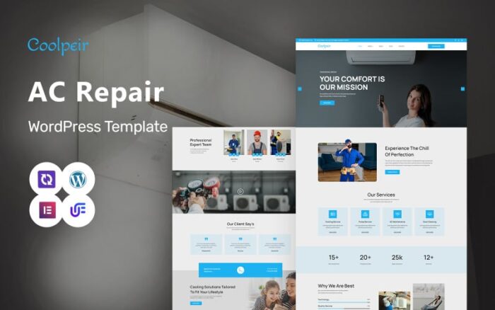 Coolpeir - Klima ve Isıtma WordPress Elementor Teması