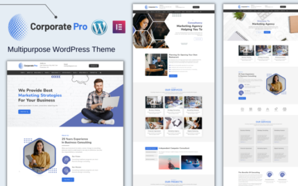 Corporate Pro – Elementor Builder kullanan Çok Sayfalı WordPress Teması