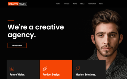 Creative Melon-Tek Sayfa Yaratıcı Ajans WordPress Teması