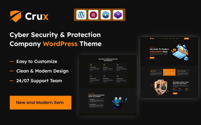 Crux – Siber Güvenlik Hizmetleri ve Koruma Şirketi WordPress Teması