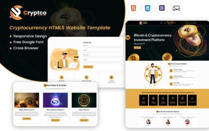 Cryptco Kripto Para Birimi Piyasası Html5 Şablonu ve Tasarımı