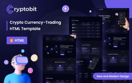 Cryptobit Trading Cryptocurrency HTML5 Şablonu