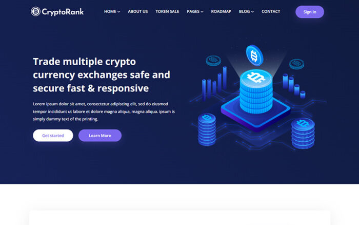 CryptoRank - ICO, Bitcoin ve Kripto Para Birimi HTML5 Şablonu