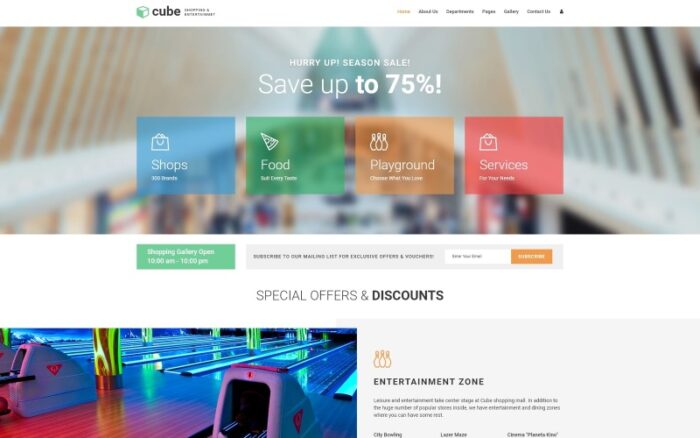 Cube - Alışveriş Merkezi Joomla Şablonu