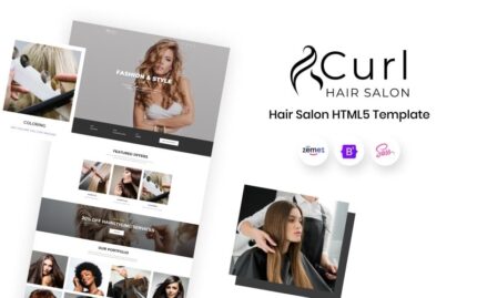 Curl - Kuaför Zarif HTML Açılış Sayfası Şablonu